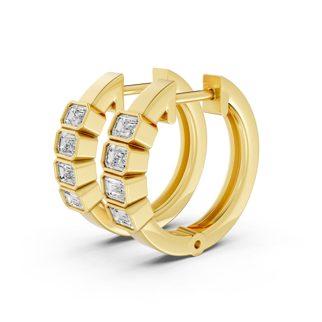 Princess Lab-Grown Diamond Hoop Earrings