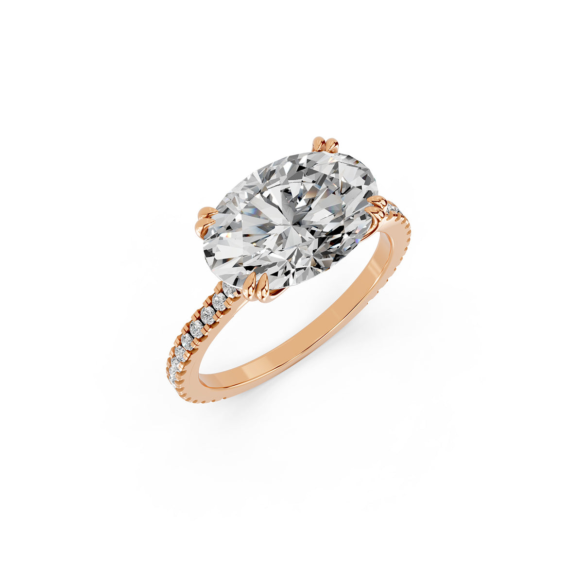 Oval Lab-Grown Diamond Solitaire Ring