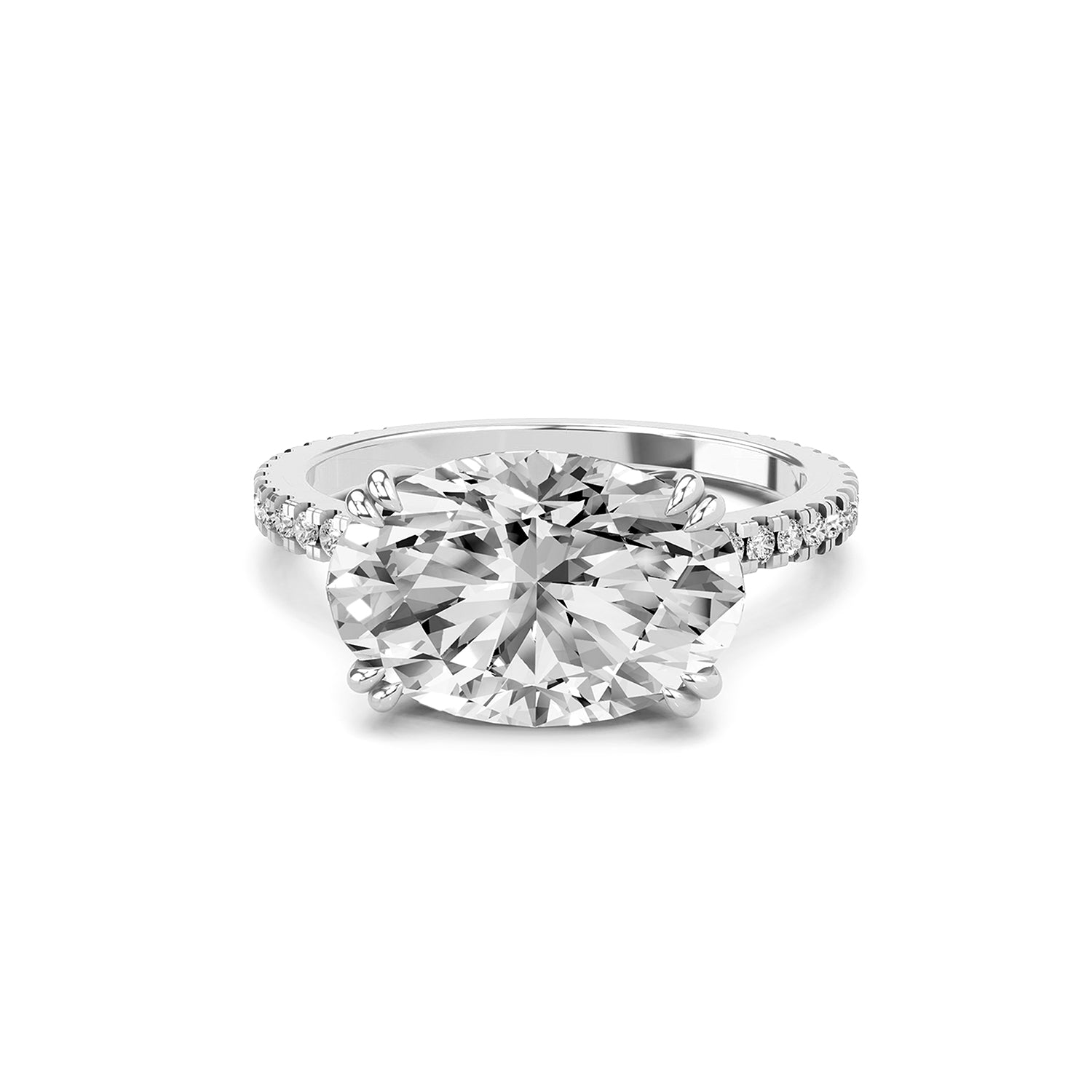 Oval Lab-Grown Diamond Solitaire Ring