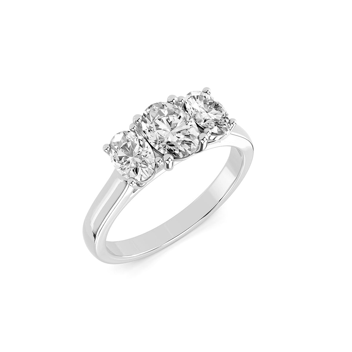Three-Stone Round Lab-Grown Diamond Ring