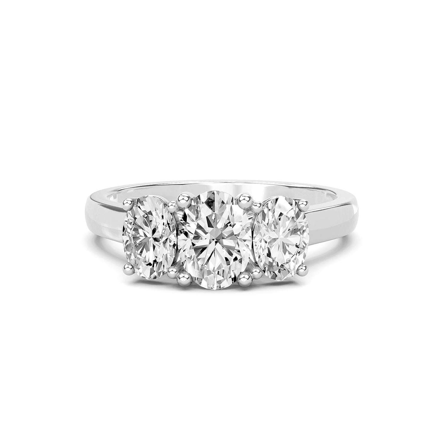 Three-Stone Round Lab-Grown Diamond Ring
