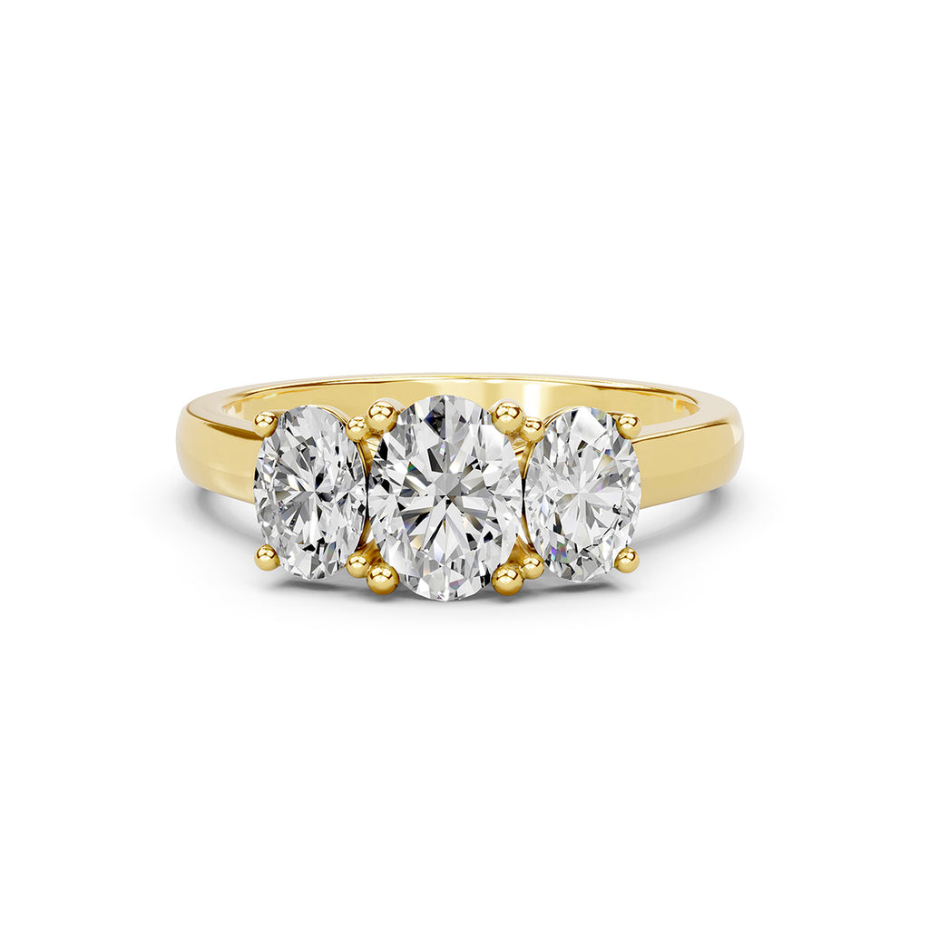 Three-Stone Round Lab-Grown Diamond Ring