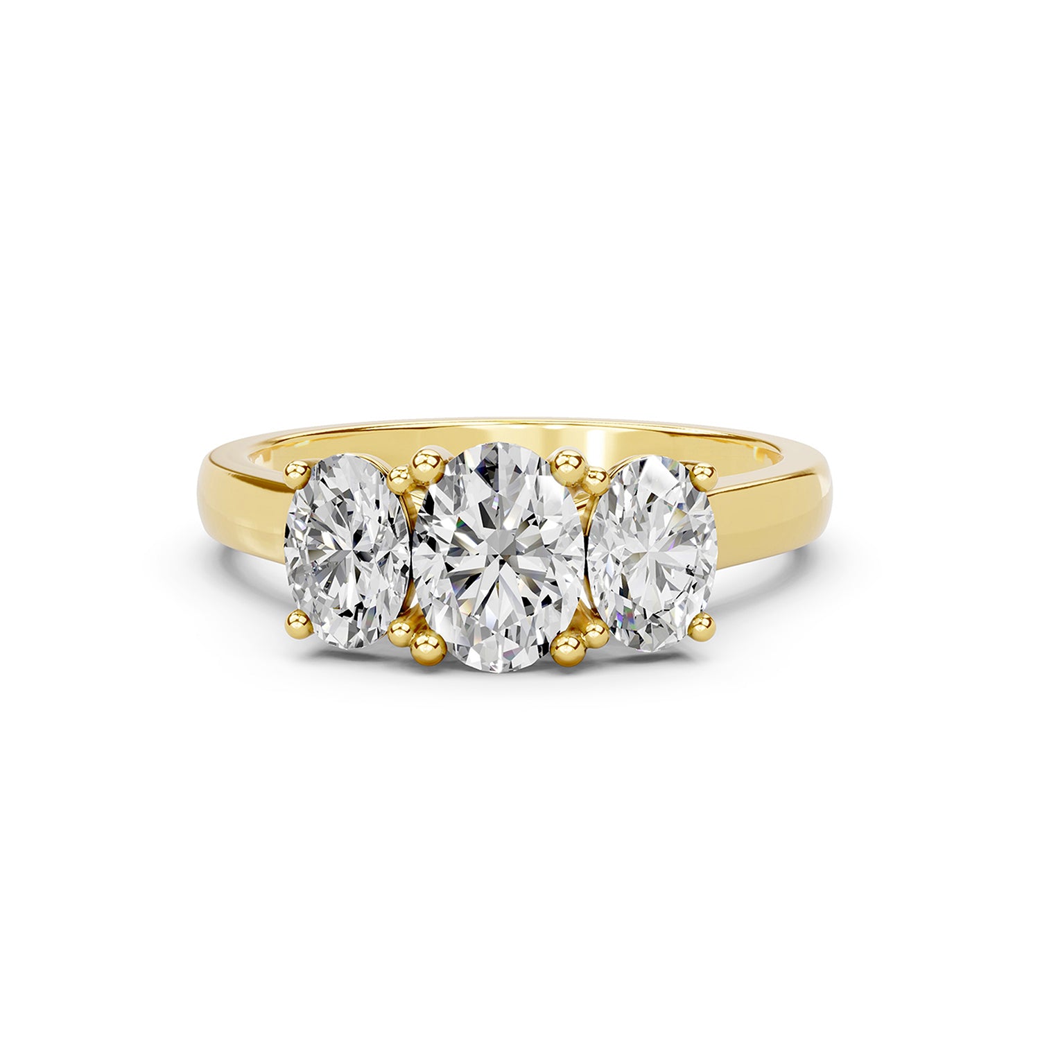 Three-Stone Round Lab-Grown Diamond Ring