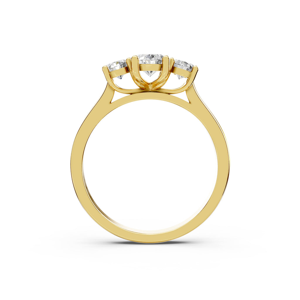 Three-Stone Round Lab-Grown Diamond Ring