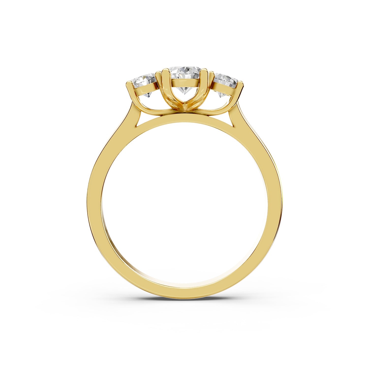 Three-Stone Round Lab-Grown Diamond Ring