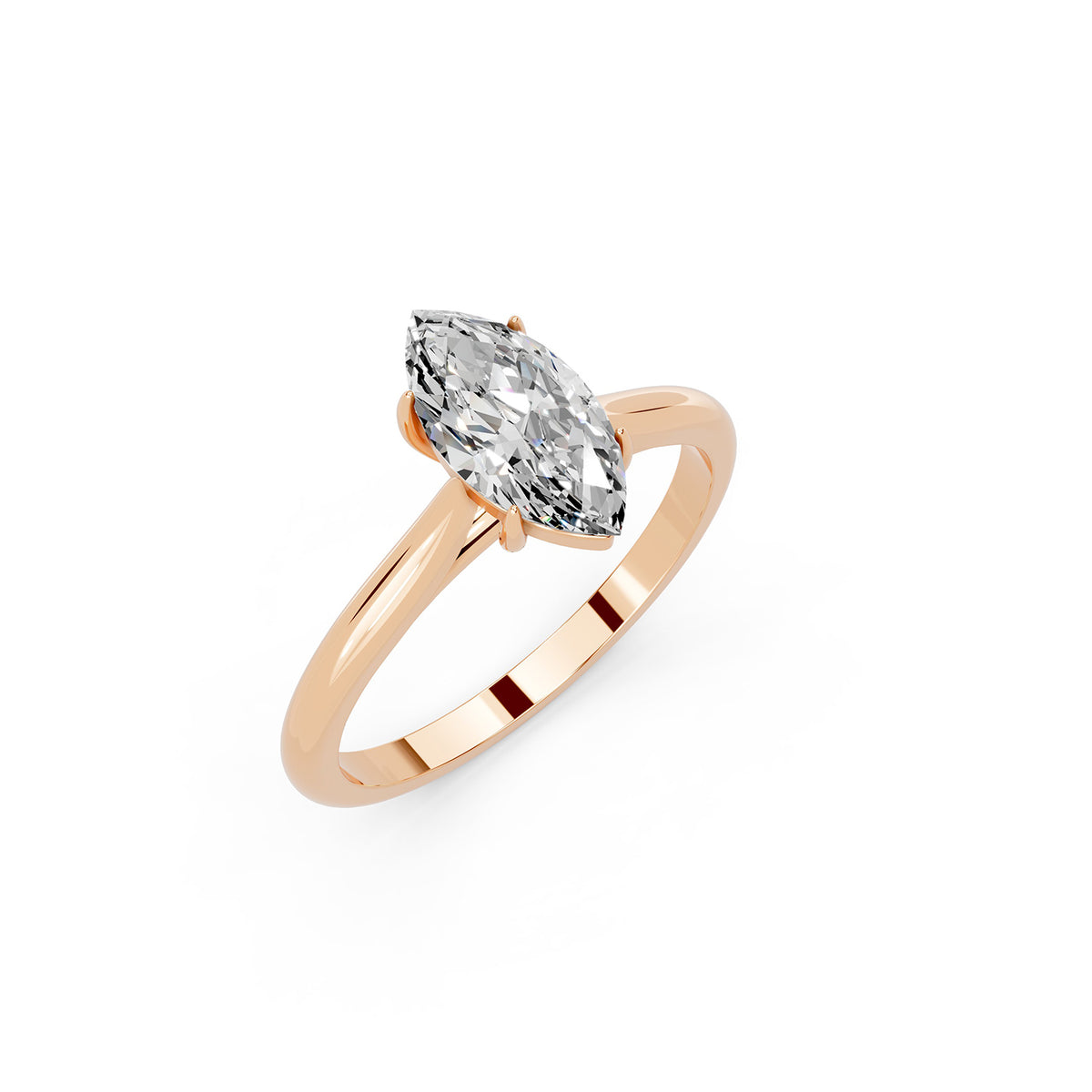 Marquise Cut Lab-Grown Diamond Solitaire Ring