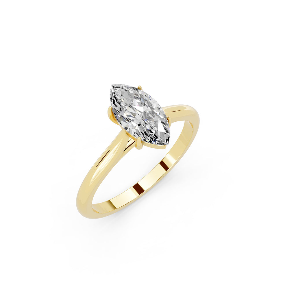 Marquise Cut Lab-Grown Diamond Solitaire Ring