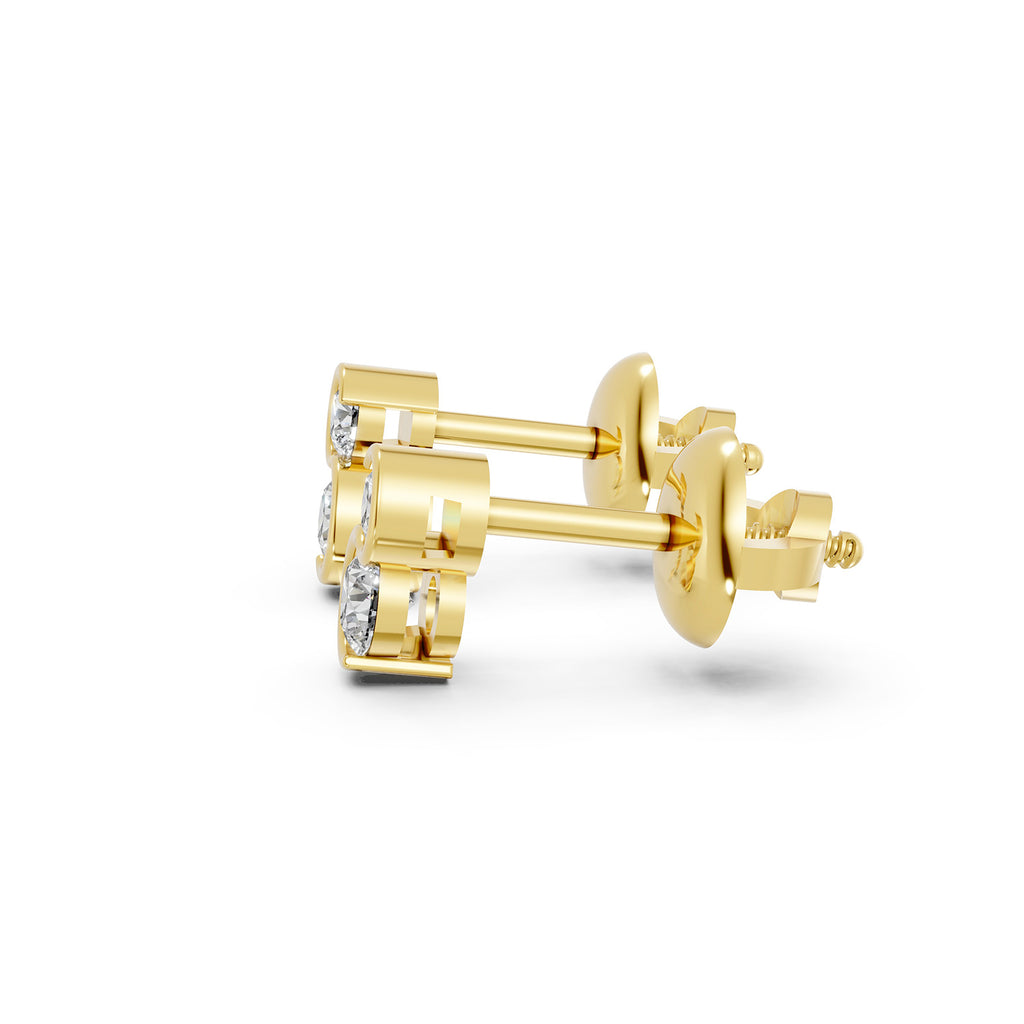 Dual Round Lab-Grown Diamond Stud Earrings