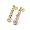 Graduated Bezel-Set Lab-Grown Diamond Drop Earrings