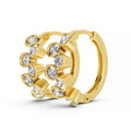 Round Lab-Grown Diamond Cluster Hoop Earrings