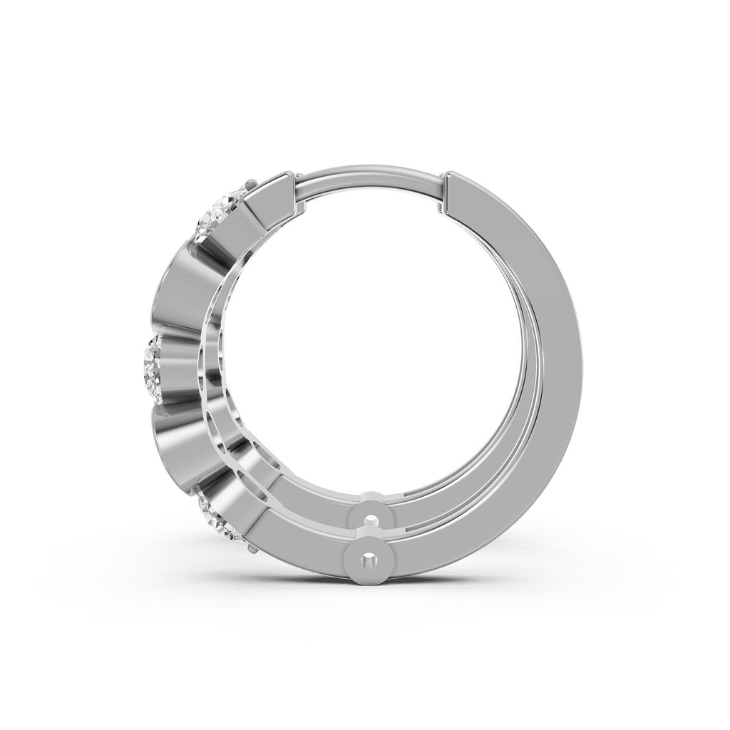 Round Lab-Grown Diamond Hoop Earrings