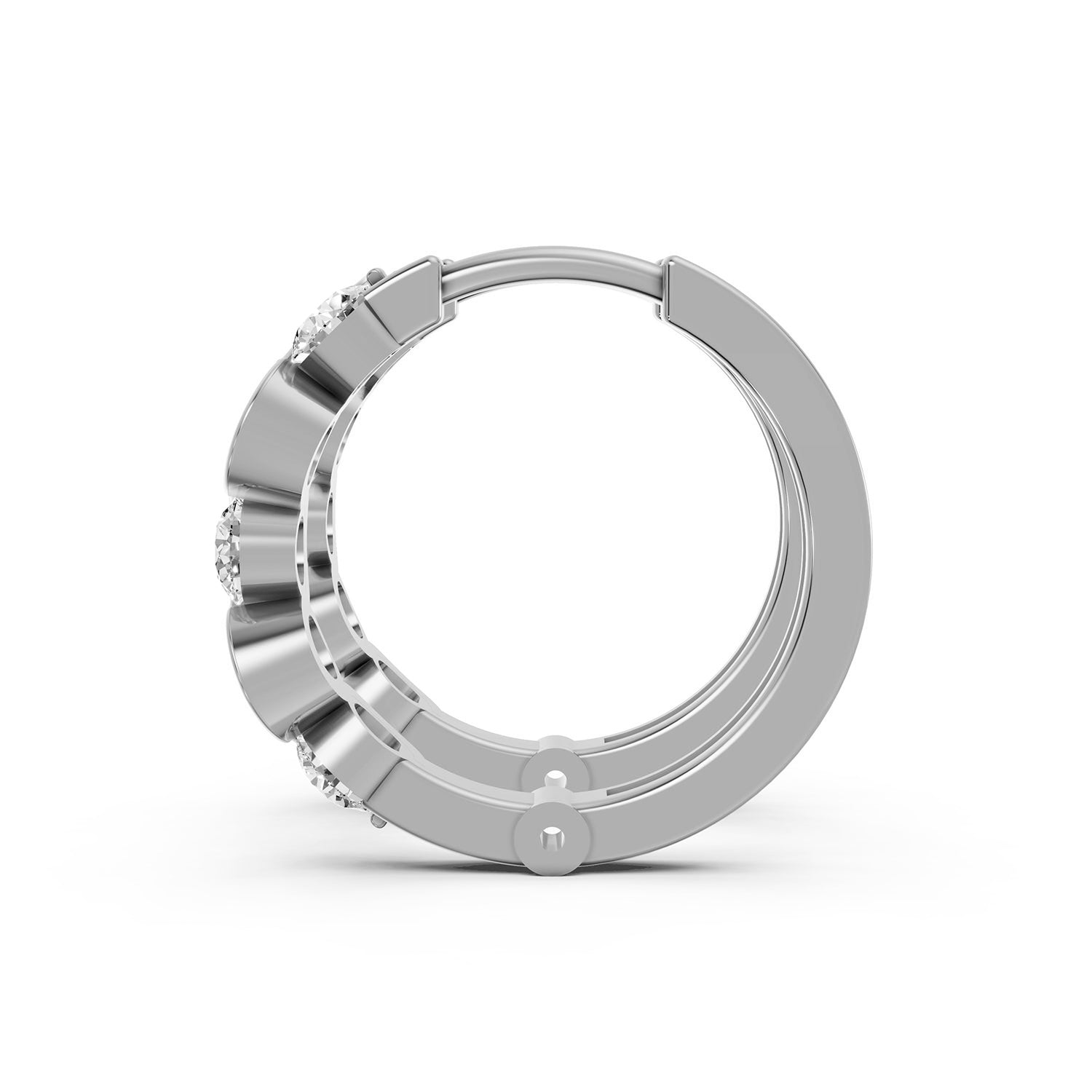 Round Lab-Grown Diamond Hoop Earrings
