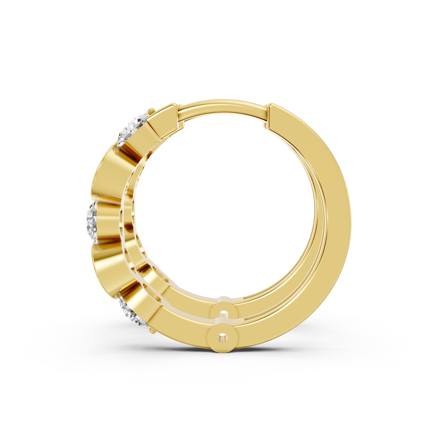 Round Lab-Grown Diamond Hoop Earrings