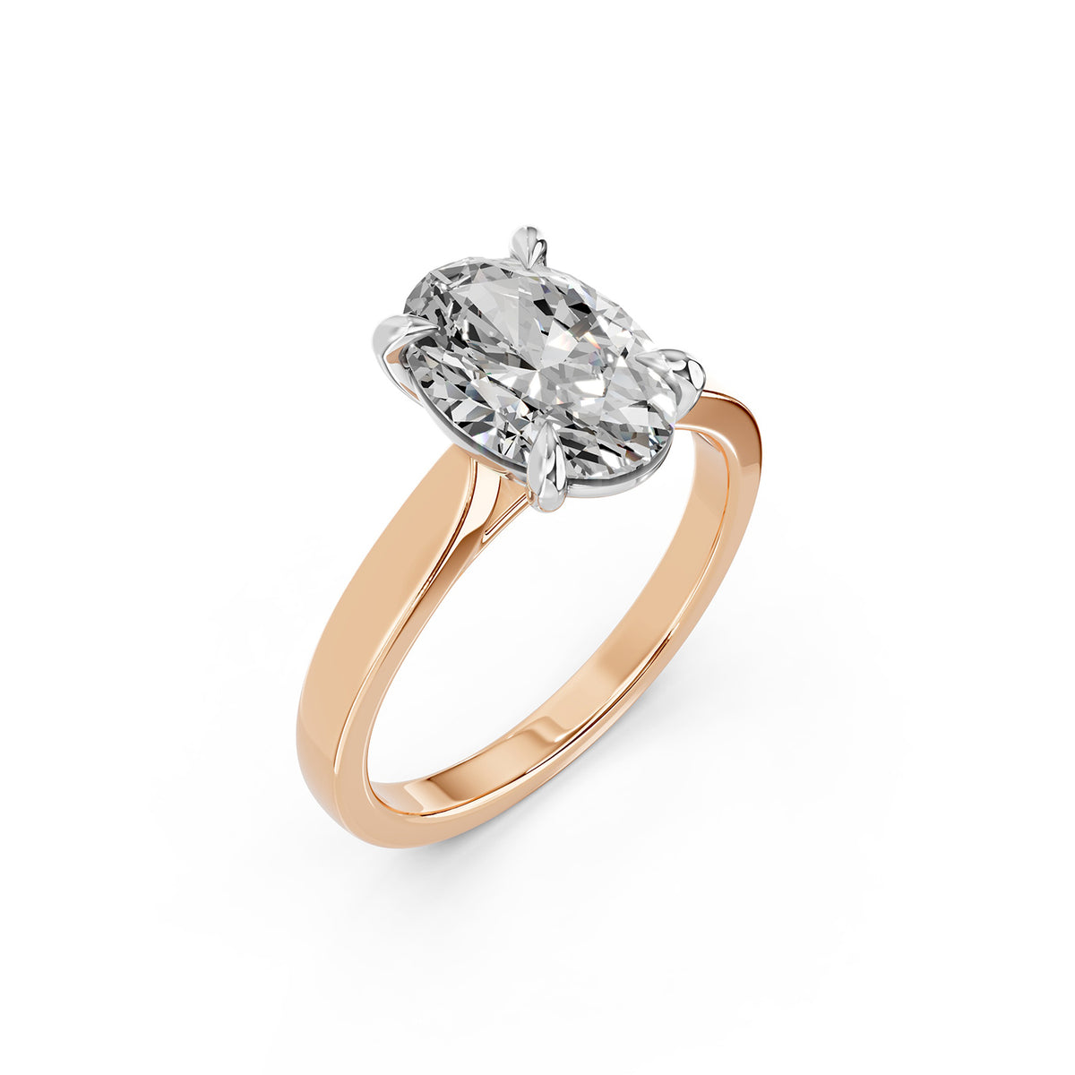 Oval Cut Lab-Grown Diamond Solitaire Ring
