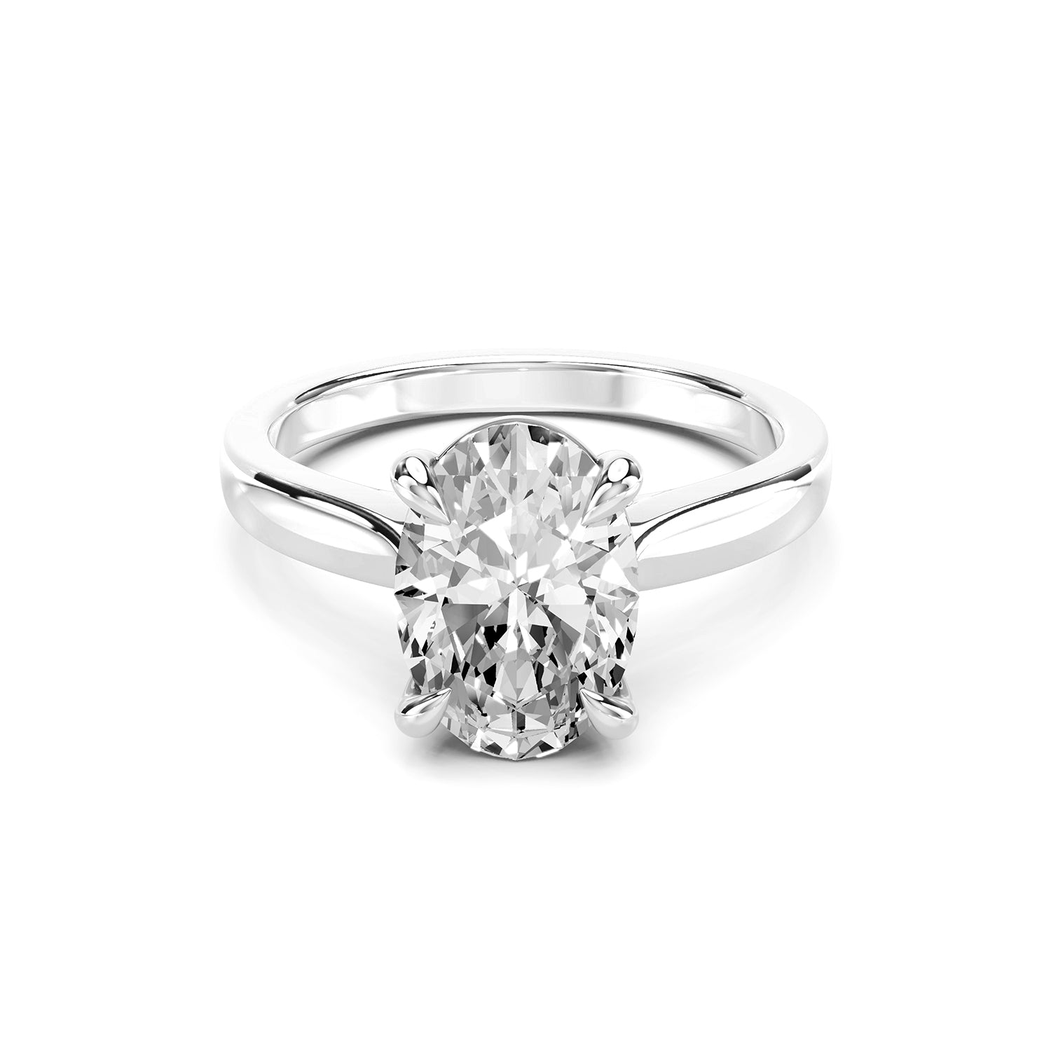 Oval Cut Lab-Grown Diamond Solitaire Ring
