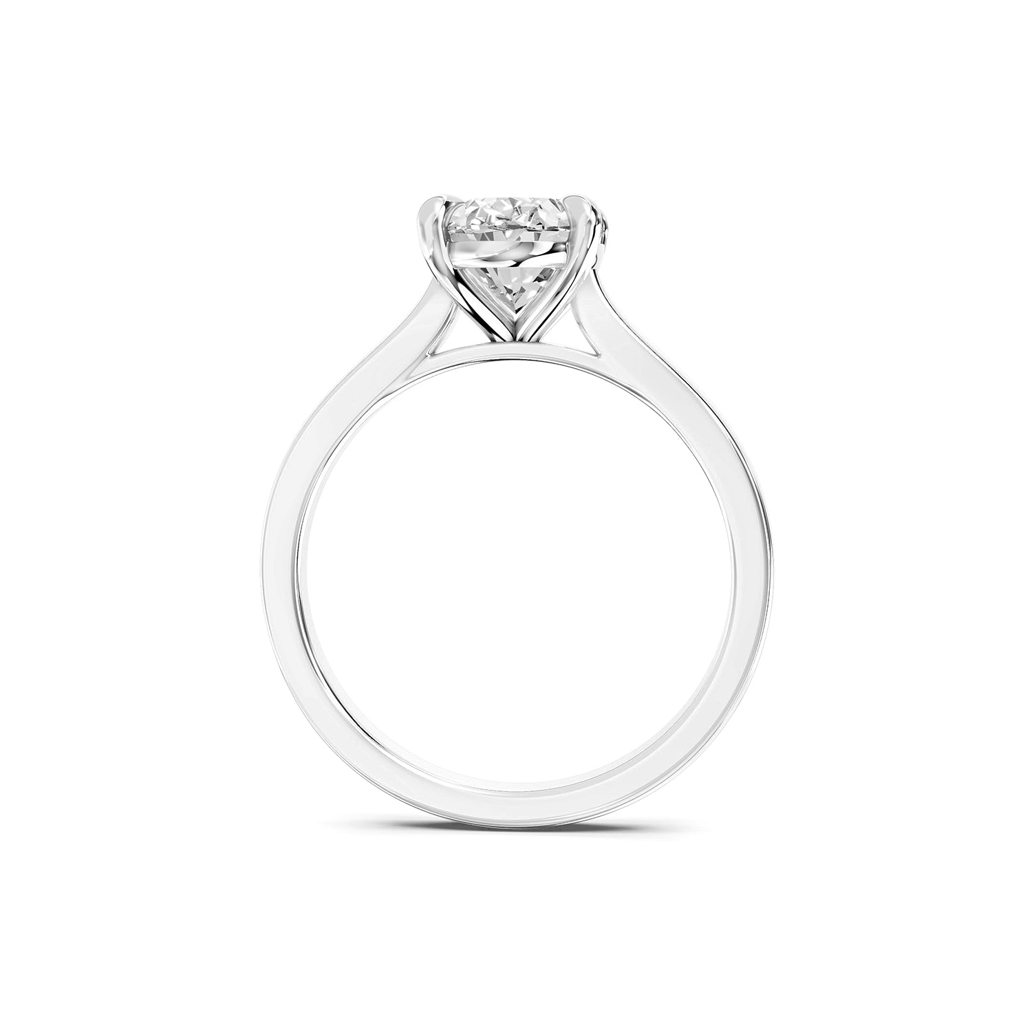 Oval Cut Lab-Grown Diamond Solitaire Ring