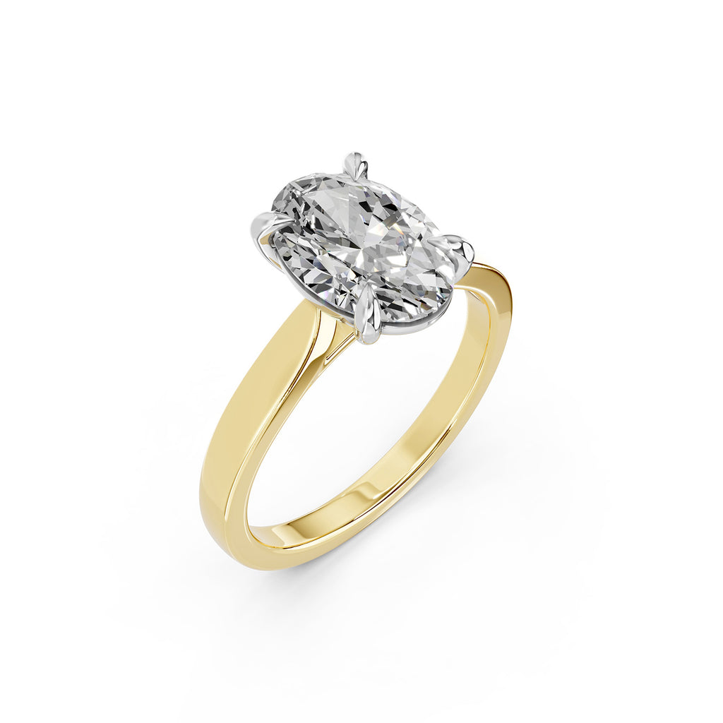 Oval Cut Lab-Grown Diamond Solitaire Ring
