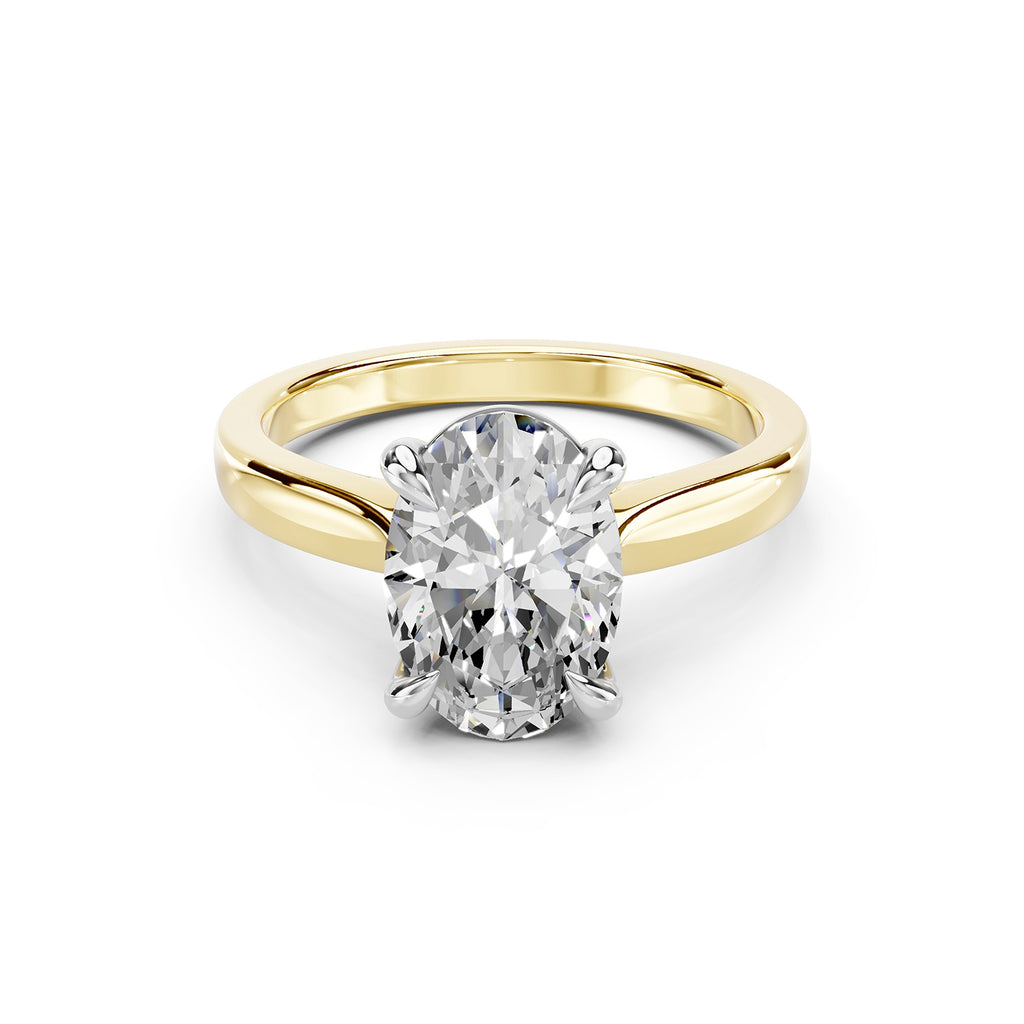 Oval Cut Lab-Grown Diamond Solitaire Ring