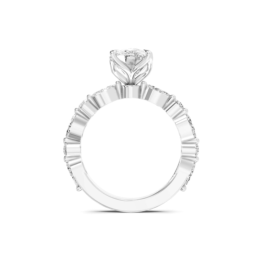 Pear Cut Lab-Grown Diamond Engagement Ring