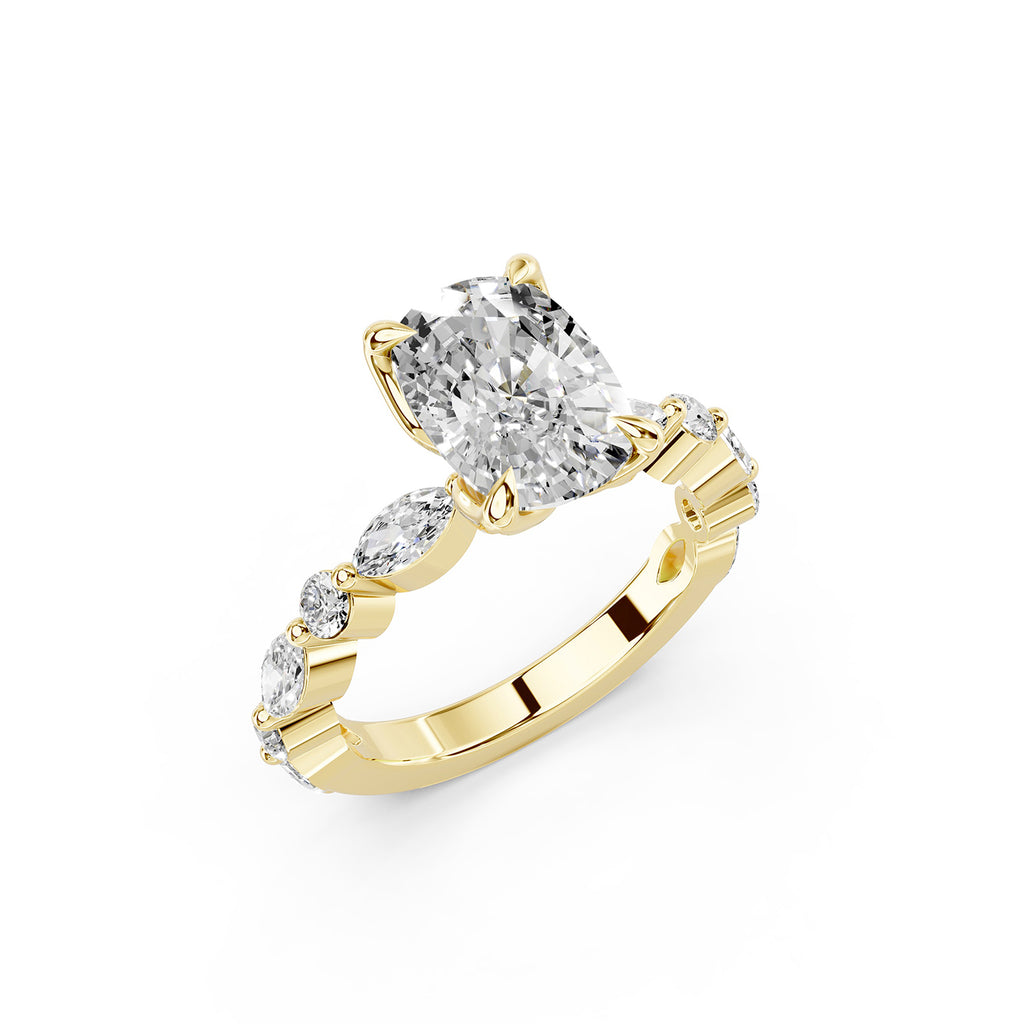 Pear Cut Lab-Grown Diamond Engagement Ring