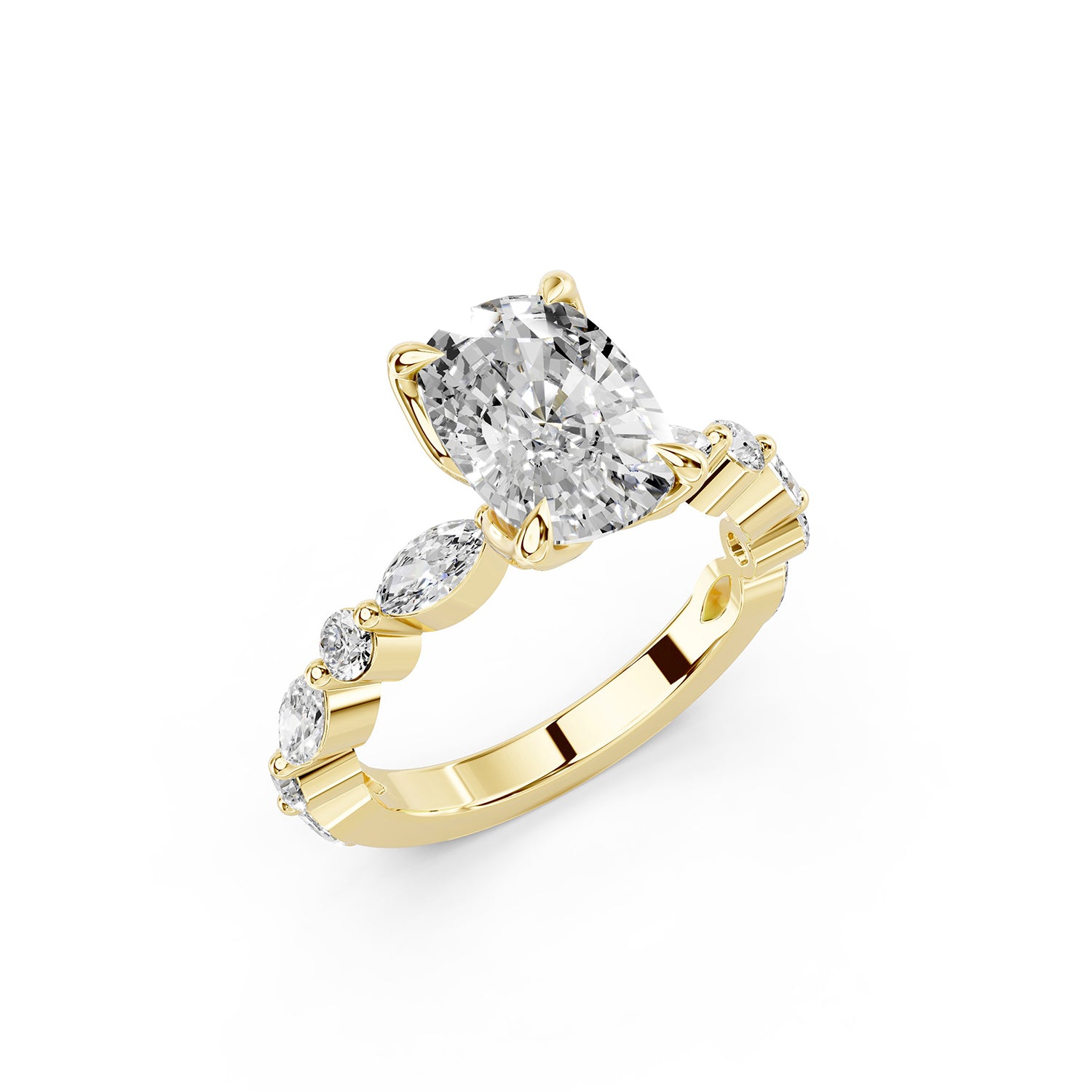 Pear Cut Lab-Grown Diamond Engagement Ring