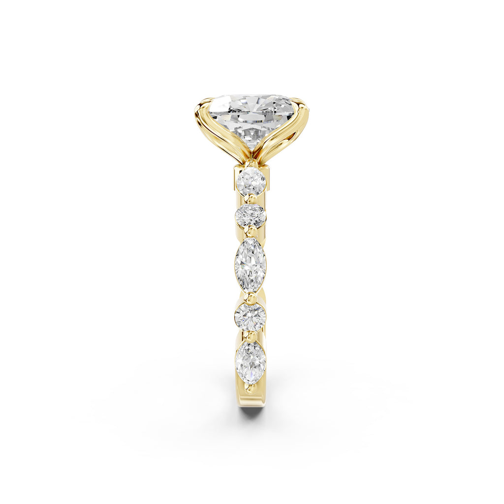 Pear Cut Lab-Grown Diamond Engagement Ring