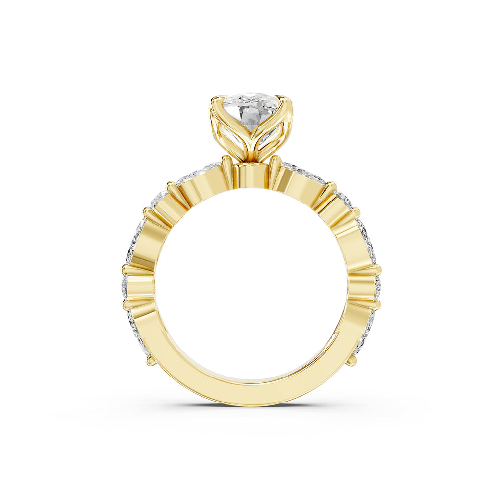 Pear Cut Lab-Grown Diamond Engagement Ring