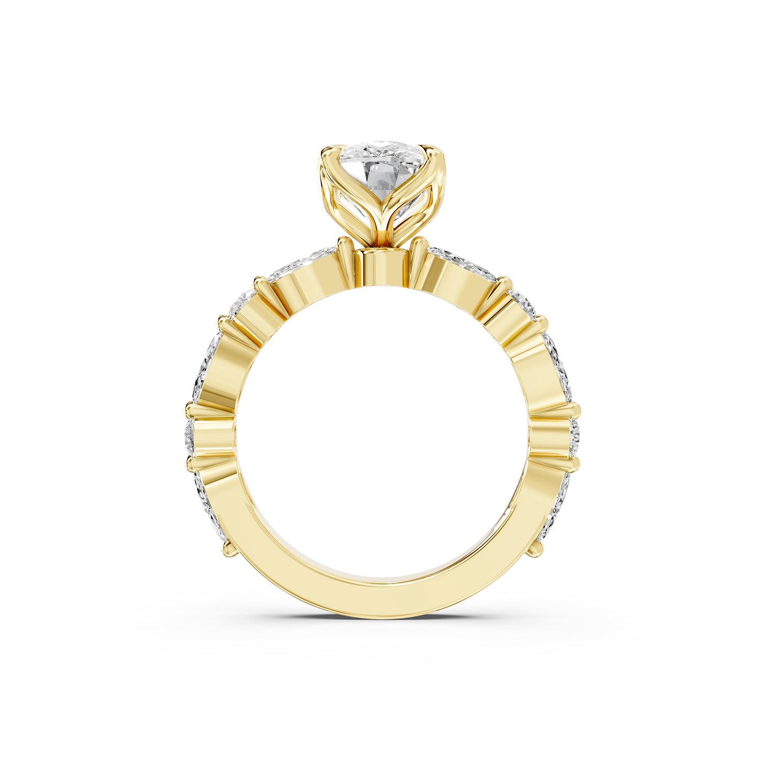 Pear Cut Lab-Grown Diamond Engagement Ring
