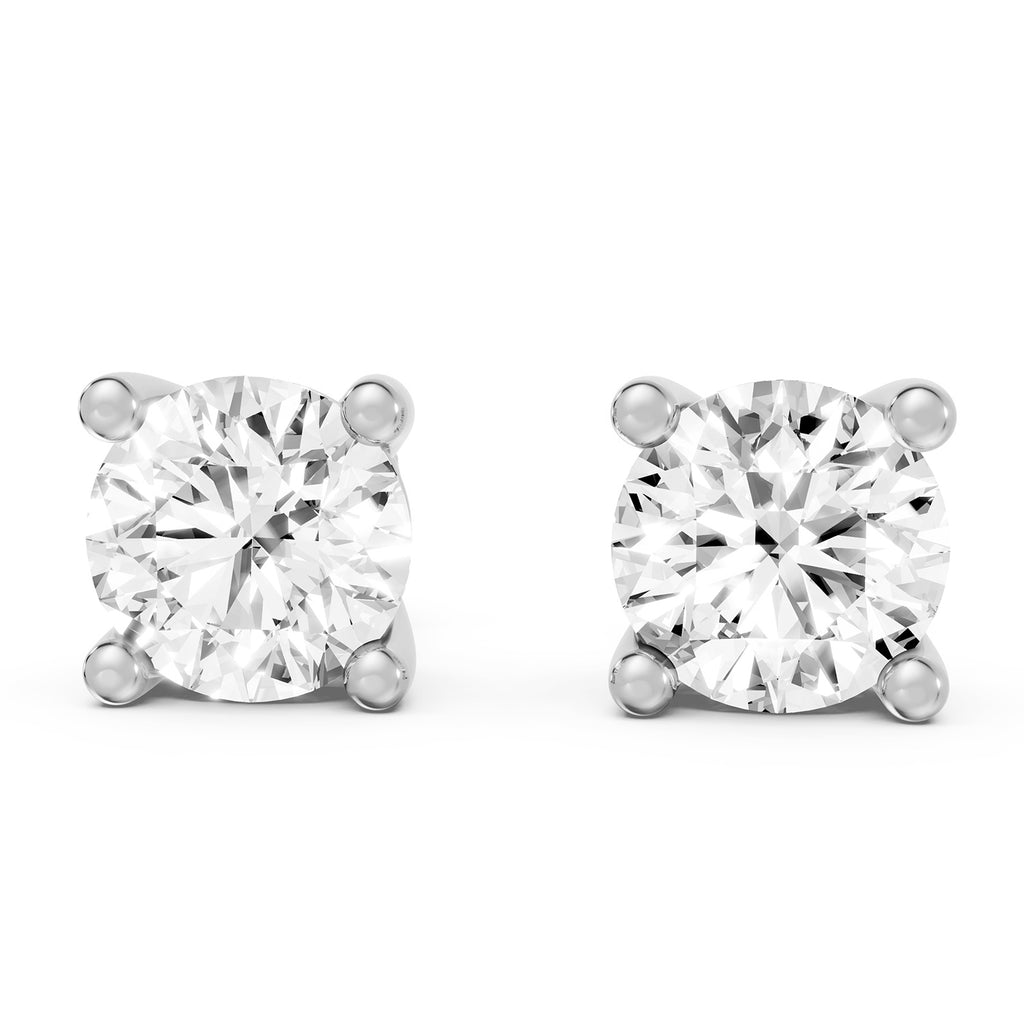 Round Lab-Grown Diamond Solitaire Stud Earrings