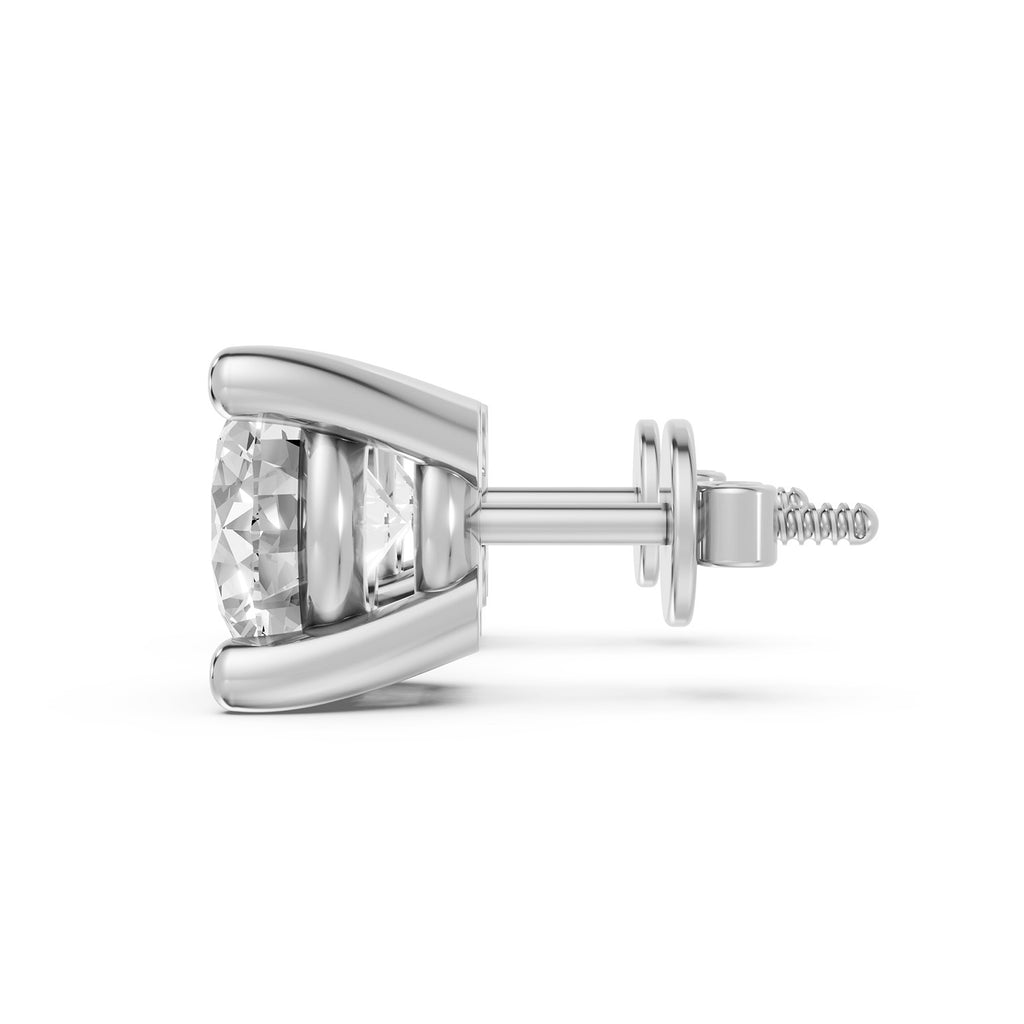 Round Lab-Grown Diamond Solitaire Stud Earrings