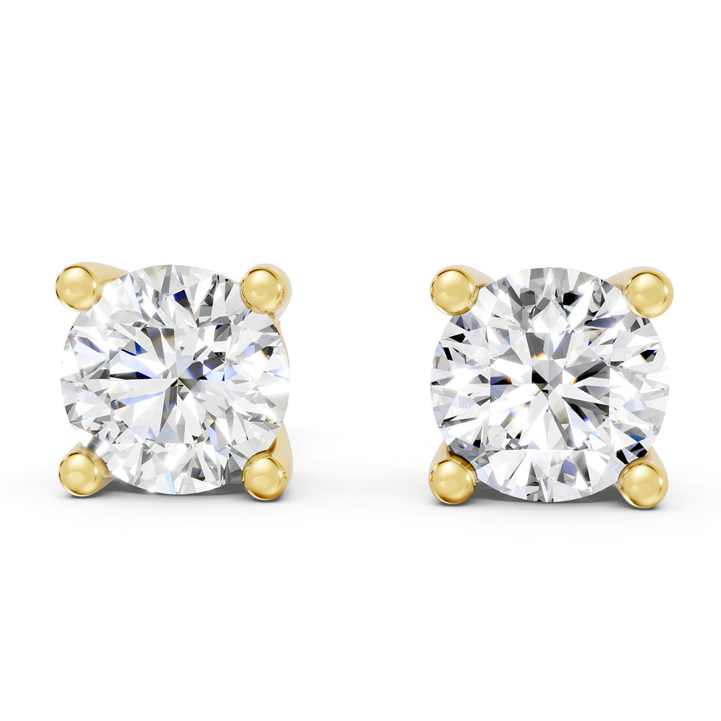 Round Lab-Grown Diamond Solitaire Stud Earrings