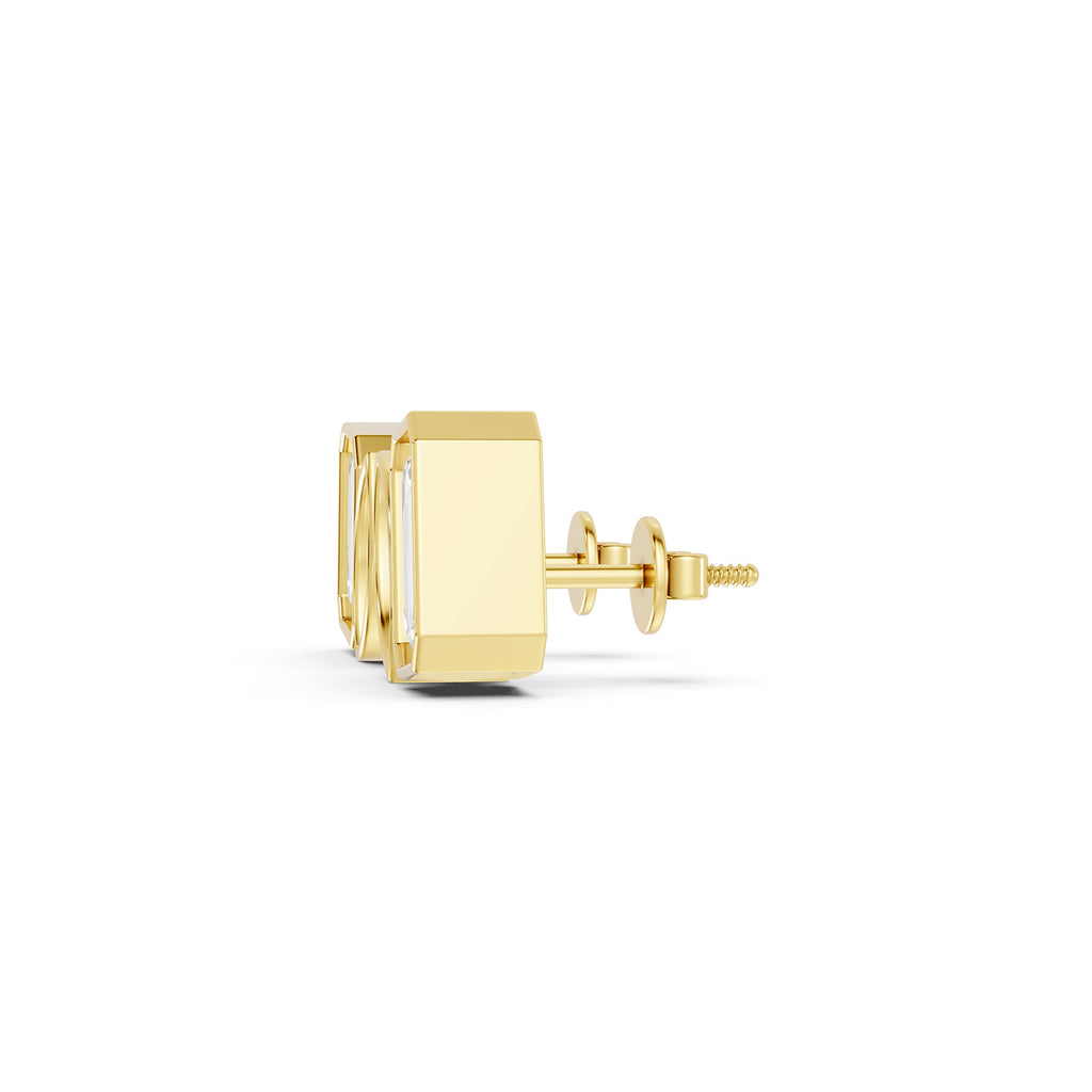 Emerald & Marquise Lab-Grown Diamond Stud Earrings