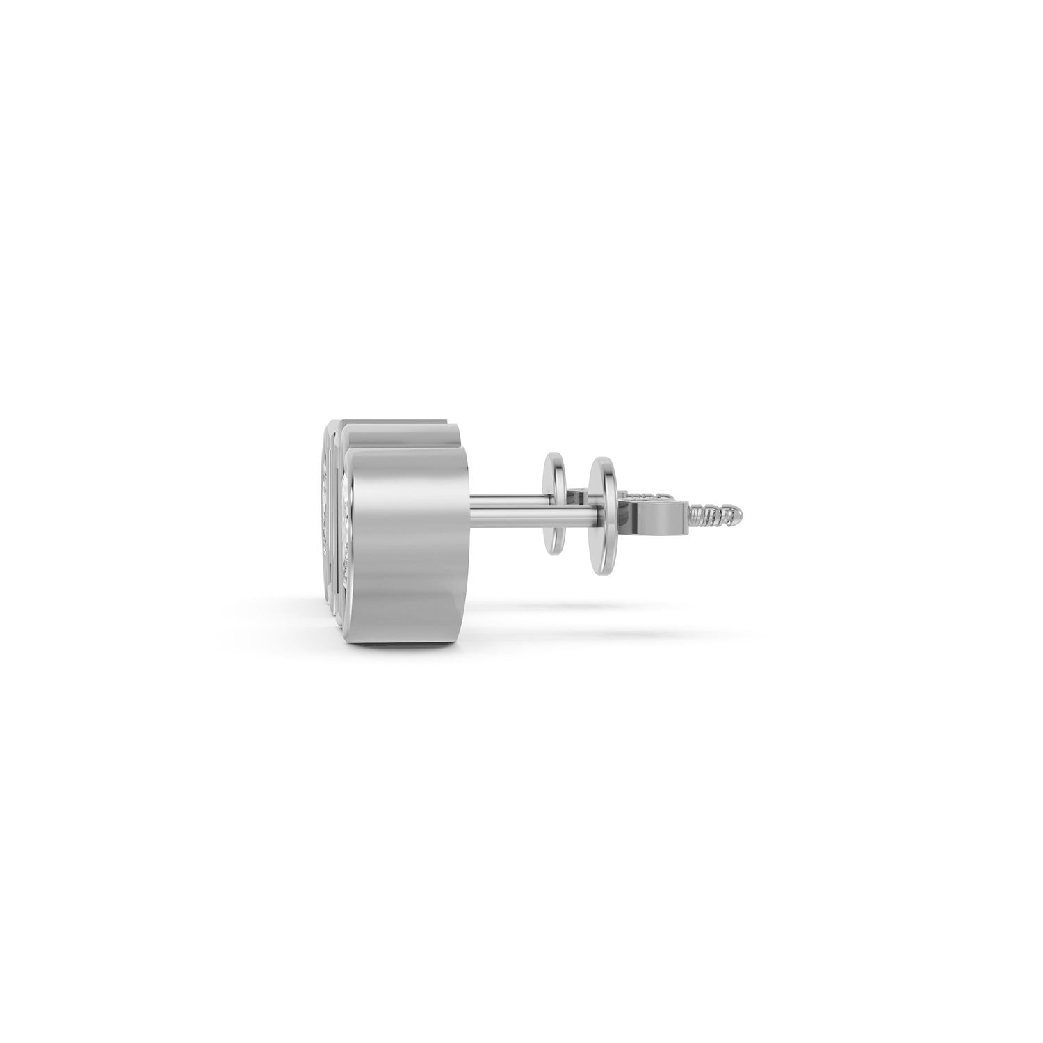 Heart & Emerald Lab-Grown Diamond Stud Earrings