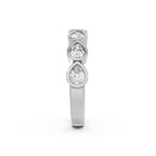 Pear Shape Lab-Grown Diamond Half Eternity Ring