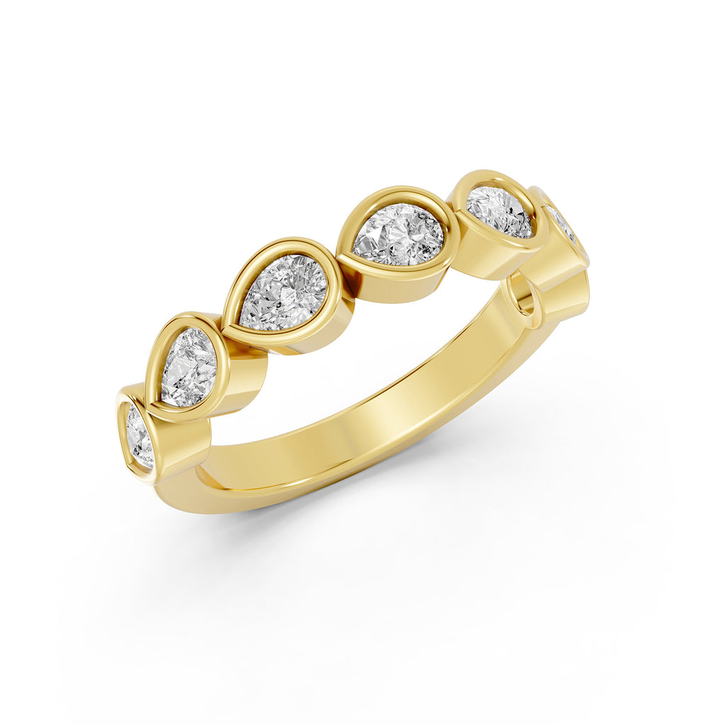 Pear Shape Lab-Grown Diamond Half Eternity Ring