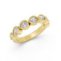 Pear Shape Lab-Grown Diamond Half Eternity Ring
