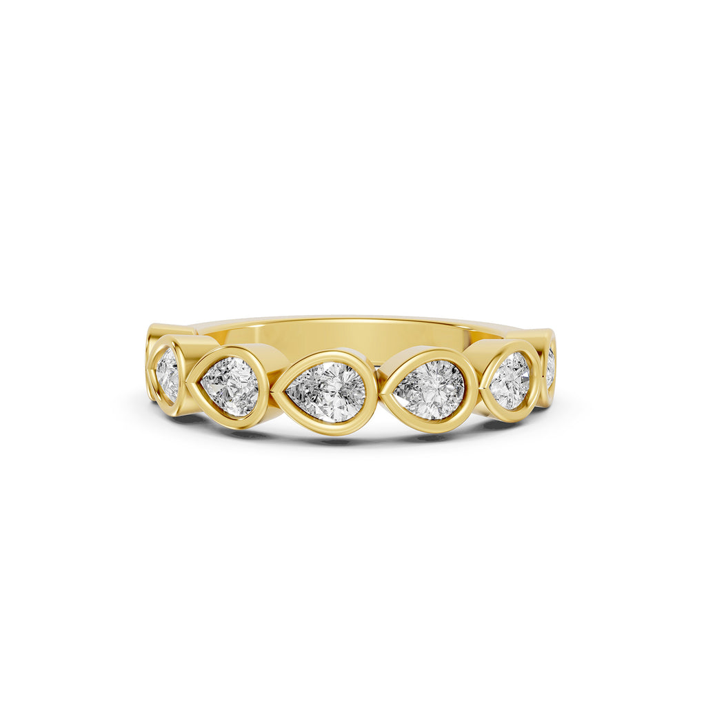 Pear Shape Lab-Grown Diamond Half Eternity Ring