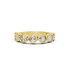 Pear Shape Lab-Grown Diamond Half Eternity Ring