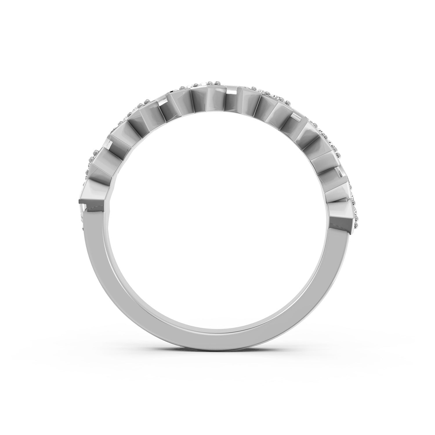 Geometric Lab-Grown Diamond Band Ring