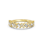 Geometric Lab-Grown Diamond Band Ring