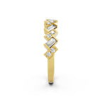 Geometric Lab-Grown Diamond Band Ring