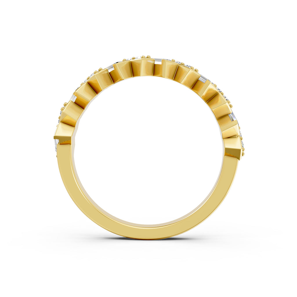 Geometric Lab-Grown Diamond Band Ring