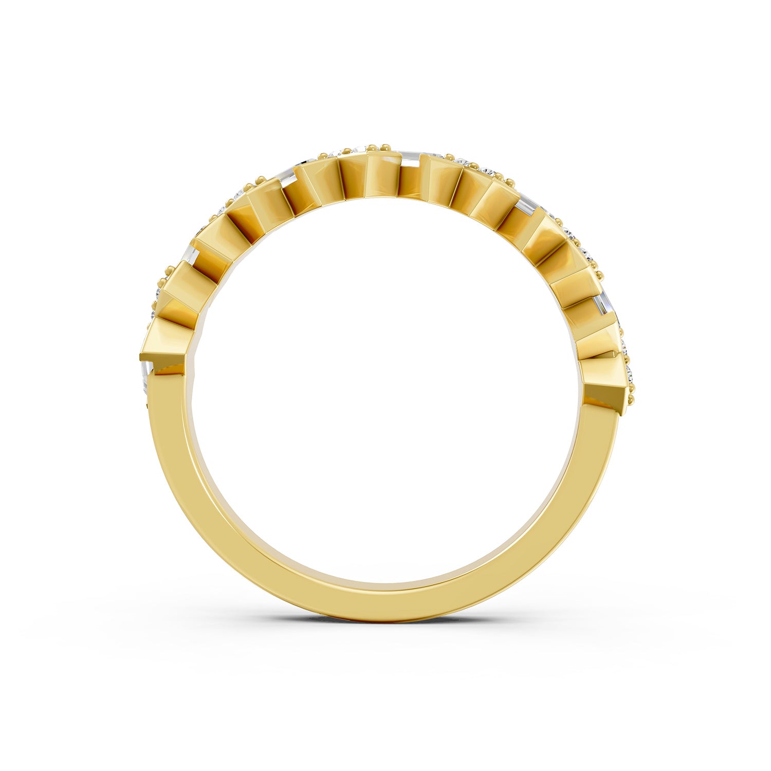Geometric Lab-Grown Diamond Band Ring
