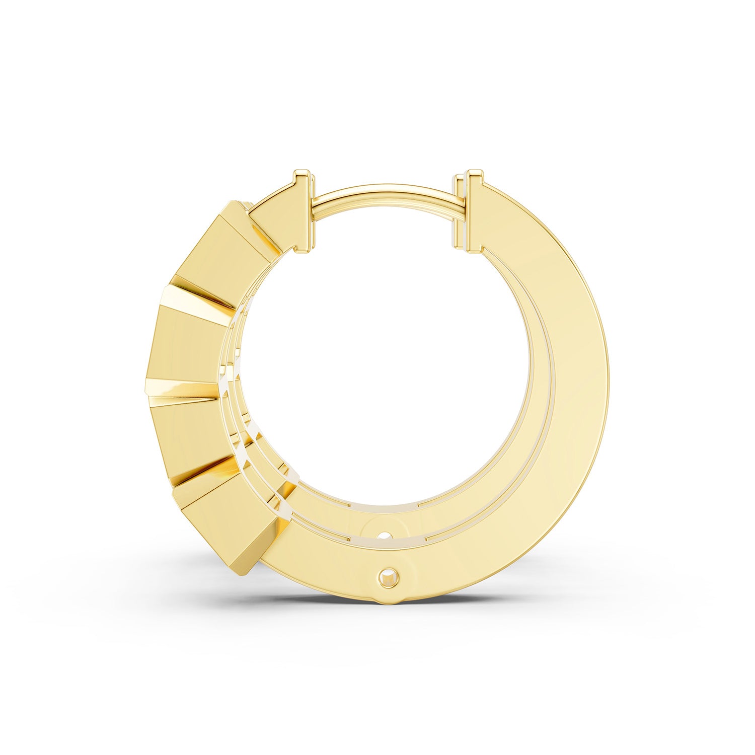 Asscher Cut Diamond Hoop Earrings