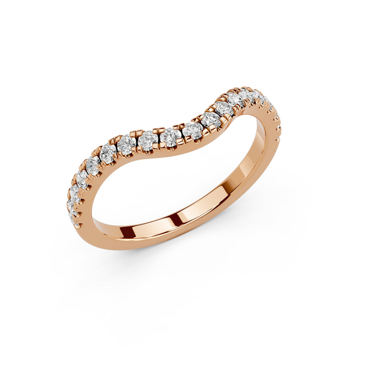 Lab-Grown Diamond Wave Band Ring