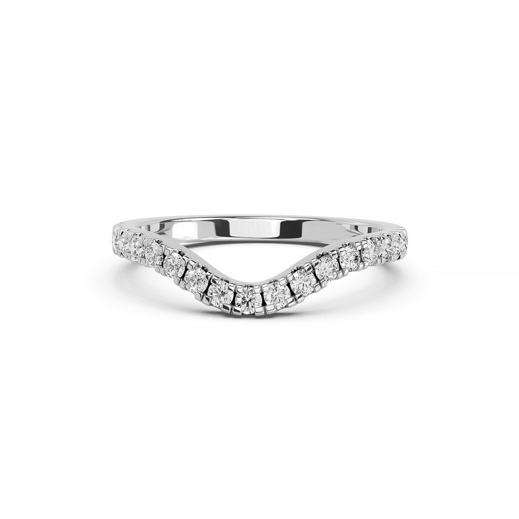 Lab-Grown Diamond Wave Band Ring