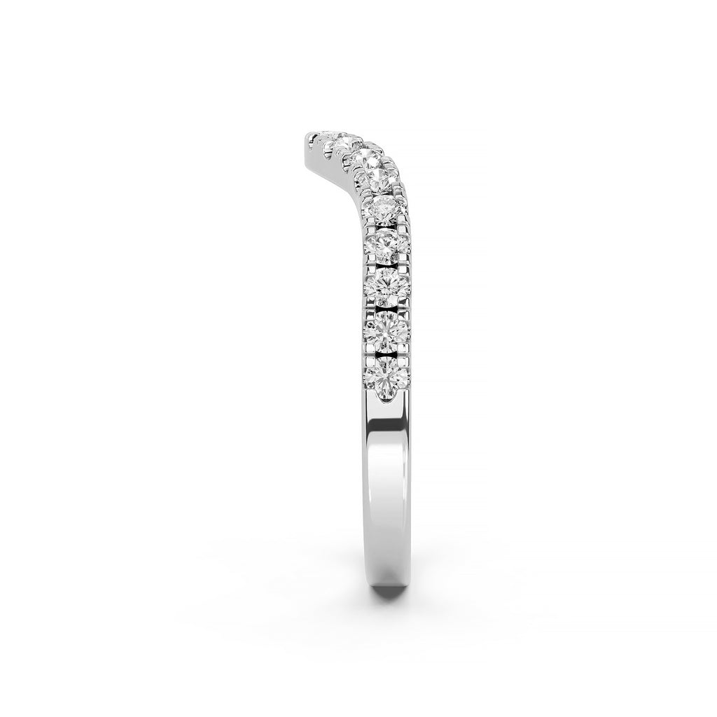 Lab-Grown Diamond Wave Band Ring