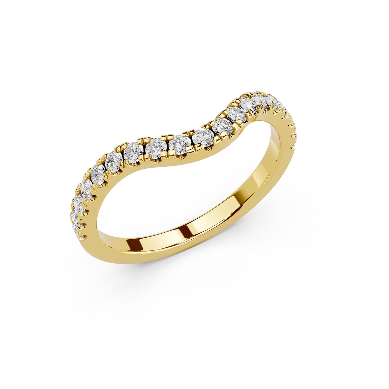 Lab-Grown Diamond Wave Band Ring