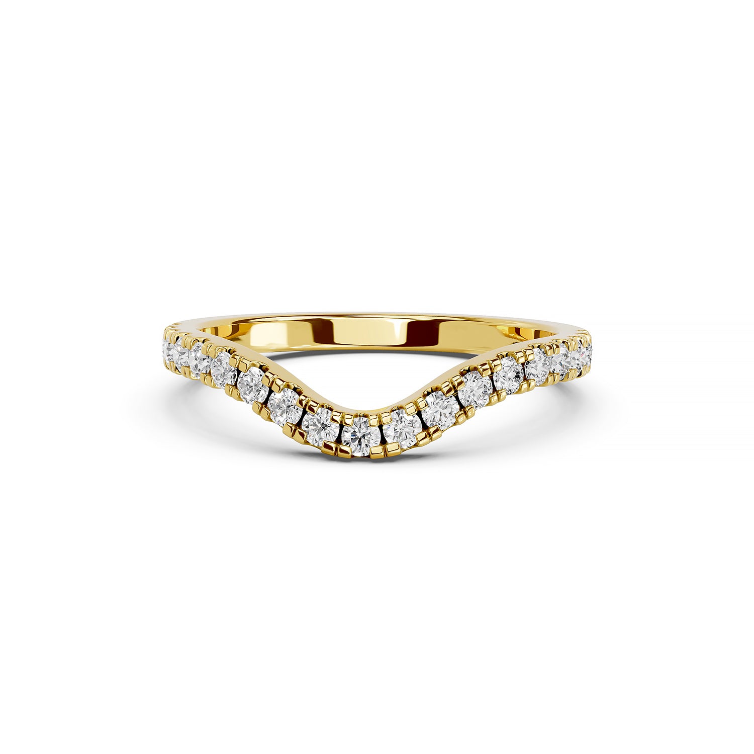 Lab-Grown Diamond Wave Band Ring