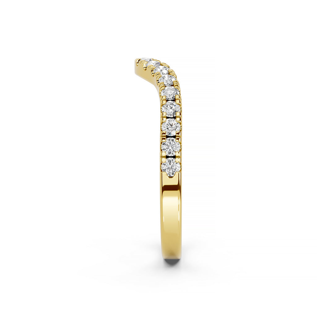 Lab-Grown Diamond Wave Band Ring